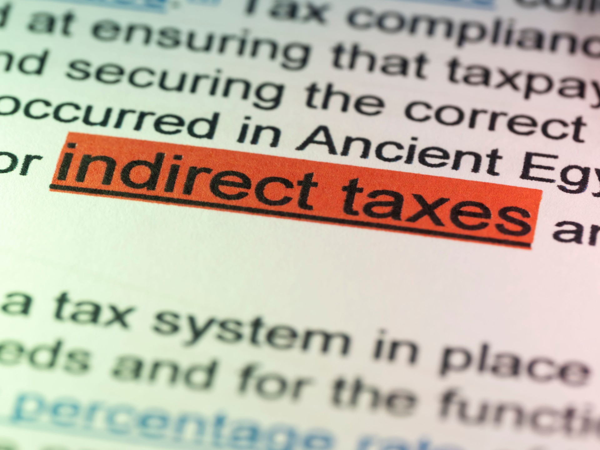 Indirect taxes